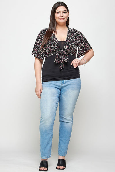 Junior Ditsy Floral Print Cropped Bolero Cardigan - FabulousFixx