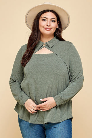 Junior Solid Long Sleeve Fashion Top - FabulousFixx
