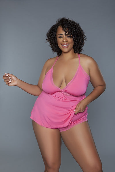 2 Piece V-Neckline Cami Set with Wire Free Bralette