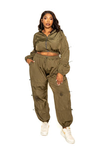 Active Zip Up Set with Cord Lock Detail