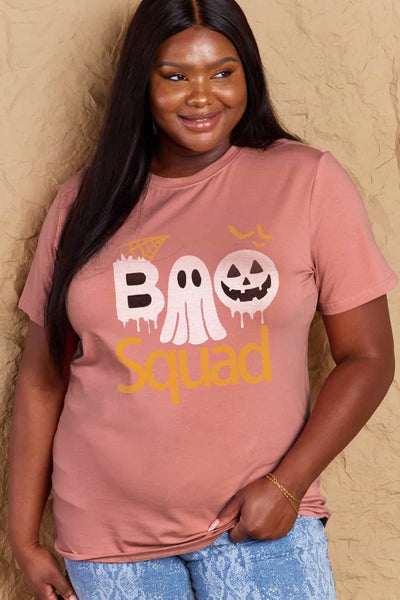 Simply Love Full Size BOO SQUAD Graphic Cotton Tee